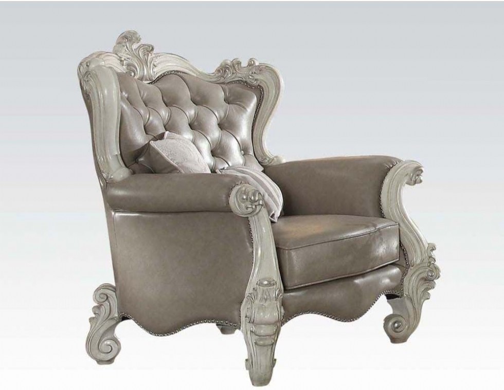 Kodu: 255 - Acme 4 Parça Oturma Odası Takımı: Koltuk, Loveseat, Sandalye, Sehpa (vintage Gri)