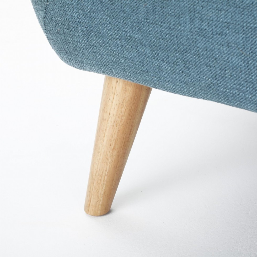 Kodu: 319 - Christopher Knight Josephine Mid-century Modern Kumaş Koltuk, Mavi / Doğal