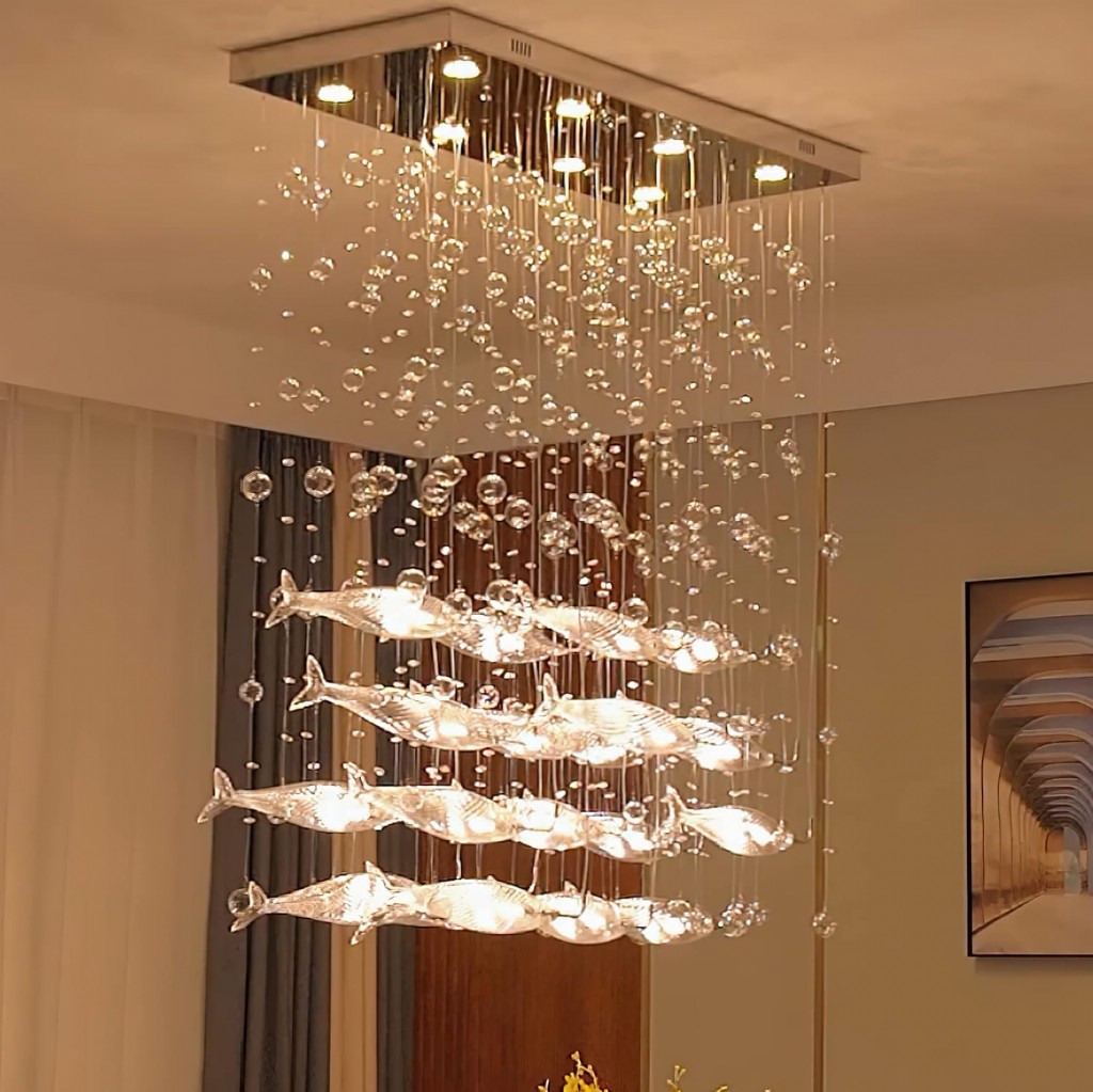 Koko&yukina 15 Işıklı Modern Kristal Avize, Yemek Odası Ve Mutfak İçin Şık Aydınlatma