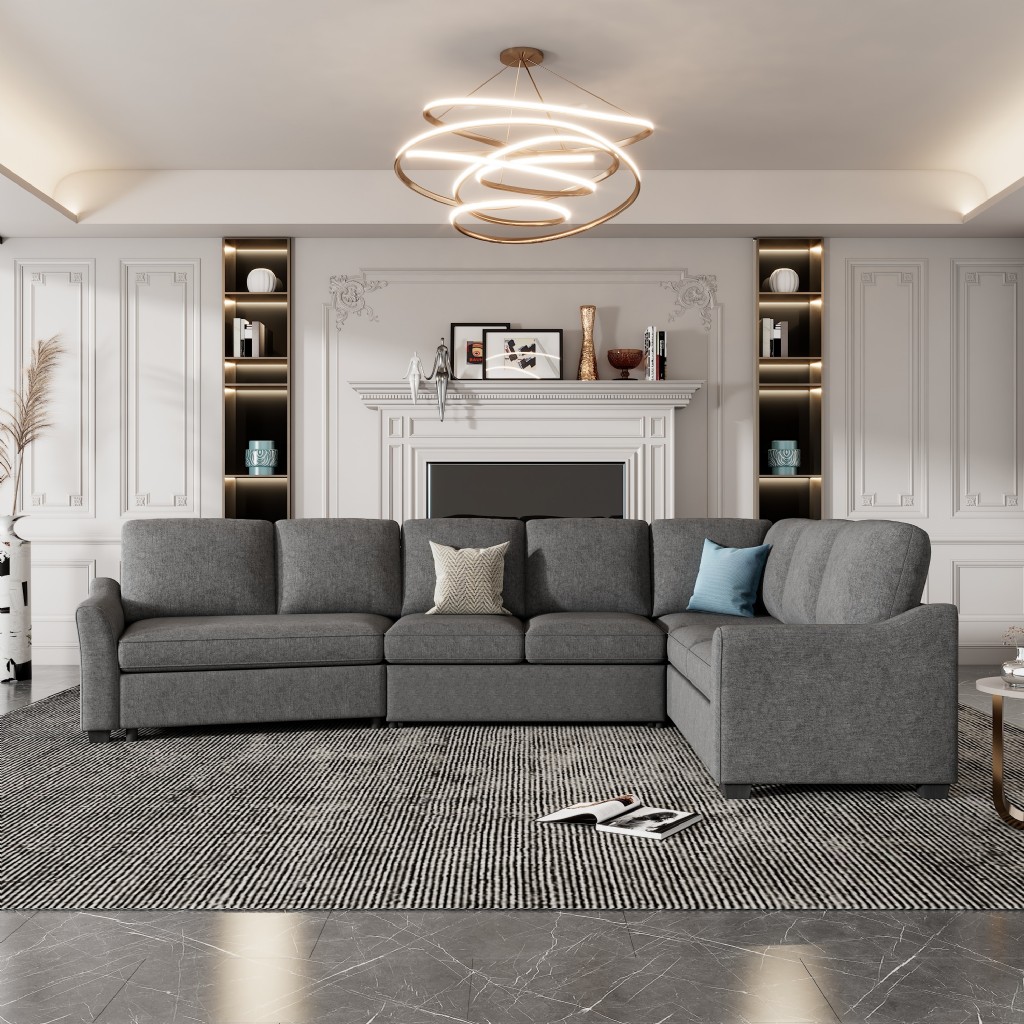 Lüks L Şekilli Çekyat Koltuk Yatak - Elegant Sectional Sleeper Sofa