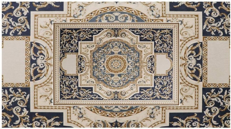 Kodu: 664 - Vintage Klasik Geometrik Halı, Oturma Odası Ve Yatak Odası İçin 140x200cm Halı