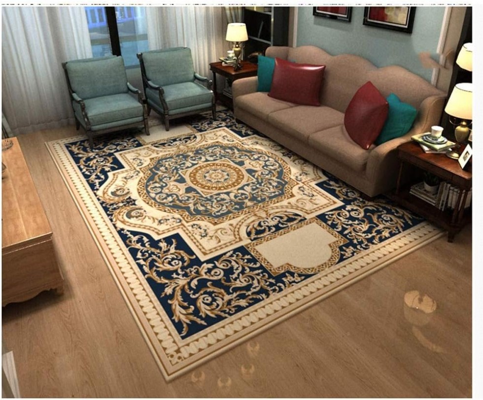 Kodu: 665 - Vintage Klasik Geometrik Halı, Oturma Odası Ve Yatak Odası İçin 140x200cm Halı