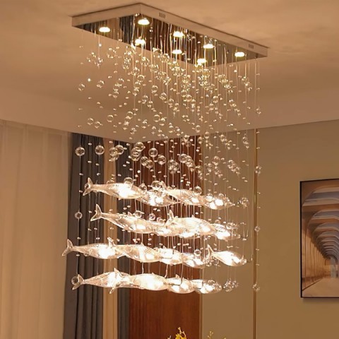 Koko&yukina 15 Işıklı Modern Kristal Avize, Yemek Odası Ve Mutfak İçin Şık Aydınlatma