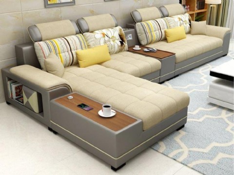 Lüks Modern Kumaş Köşe Koltuk - Konforlu Ve Şık Tasarım