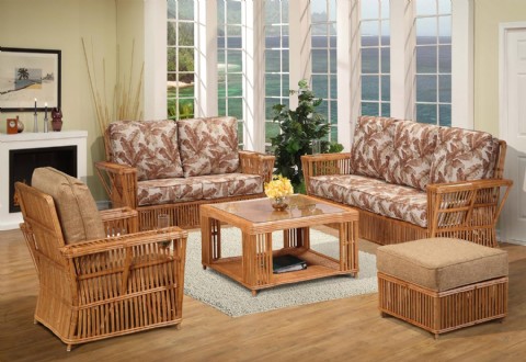 Rattan 5 Parça Oturma Odası Koltuk Takımı, Modern Ve Şık Mobilya